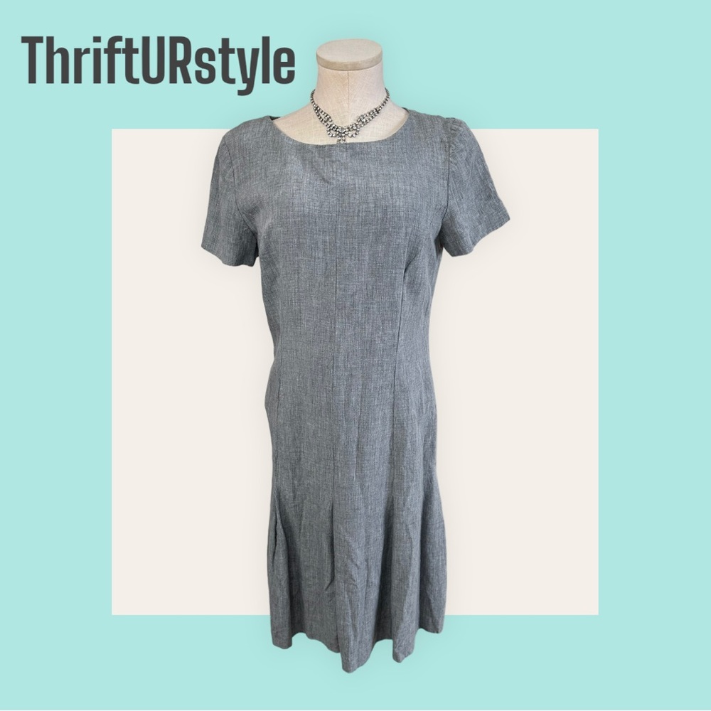 Gray BROOKS BROTHERS midi dress, size 8. Fits more like a 6.